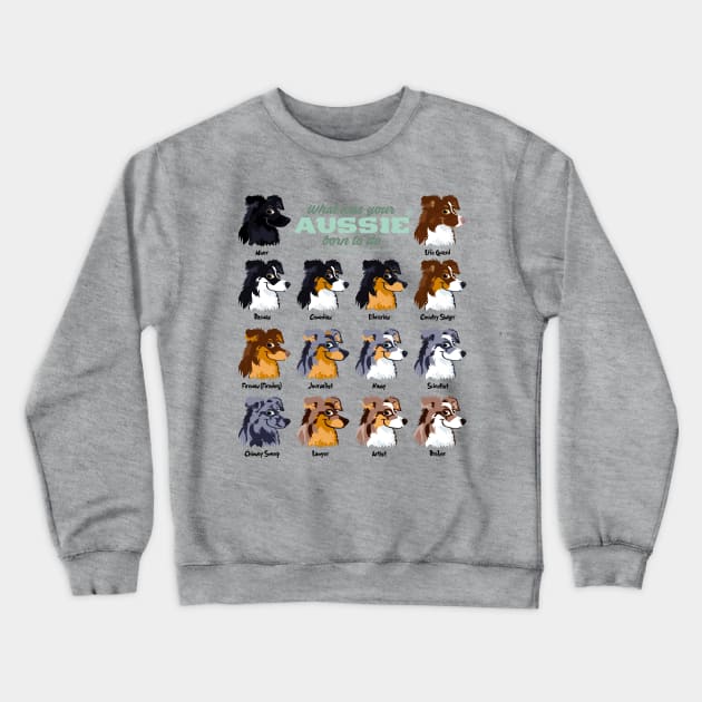 Aussie Colors Crewneck Sweatshirt by DoggyGraphics